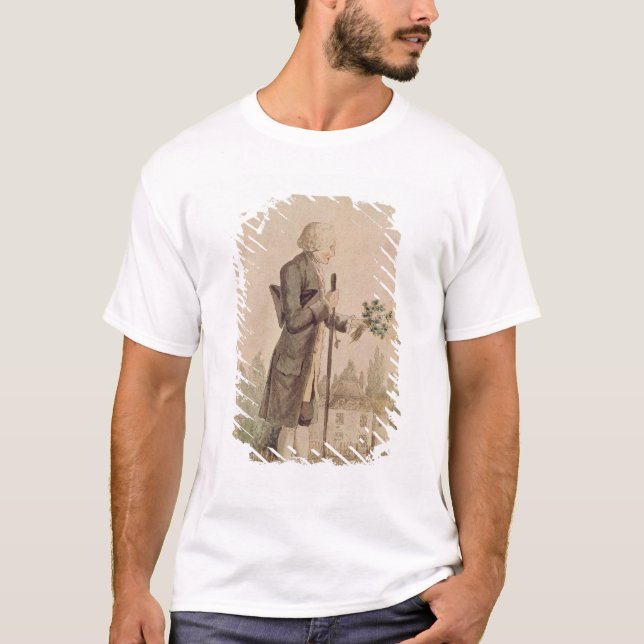 Camiseta Jean-Jacques Rousseau que recolecta las hierbas (Anverso)