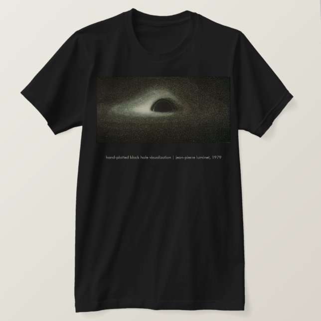 Camiseta Jean-Pierre Luminet's Black Hole (1979) (Anverso del diseño)