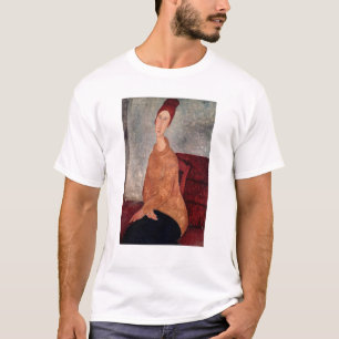 Camiseta Jeanne Hebuterne en un puente amarillo, 1918-19