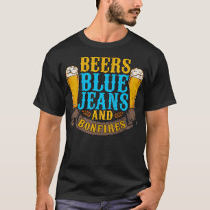 Camiseta Jeans Azules De Cerveza Y Fogatas