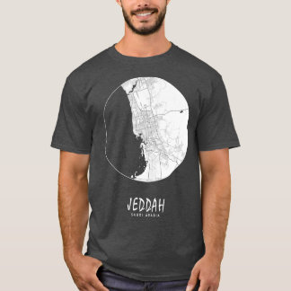 Camiseta Jeddah Makkah Mapa de la ciudad de Arabia Saudita 