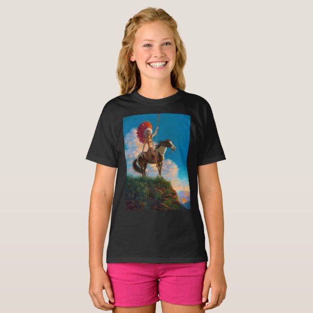 Camiseta Jefa india nativa norteamericana (Anverso completo)