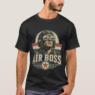 Camiseta Jefe Aéreo Piloto de Caza Vintage