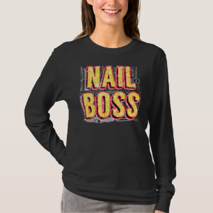 Camiseta Jefe Artista de Uñas Estampado de Leopardo Técnica