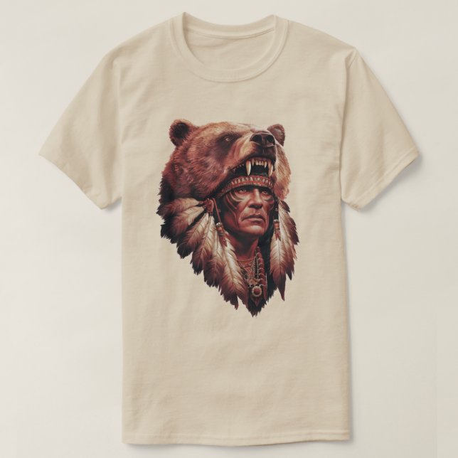 Camiseta Jefe con una piel de oso (Diseño del anverso)