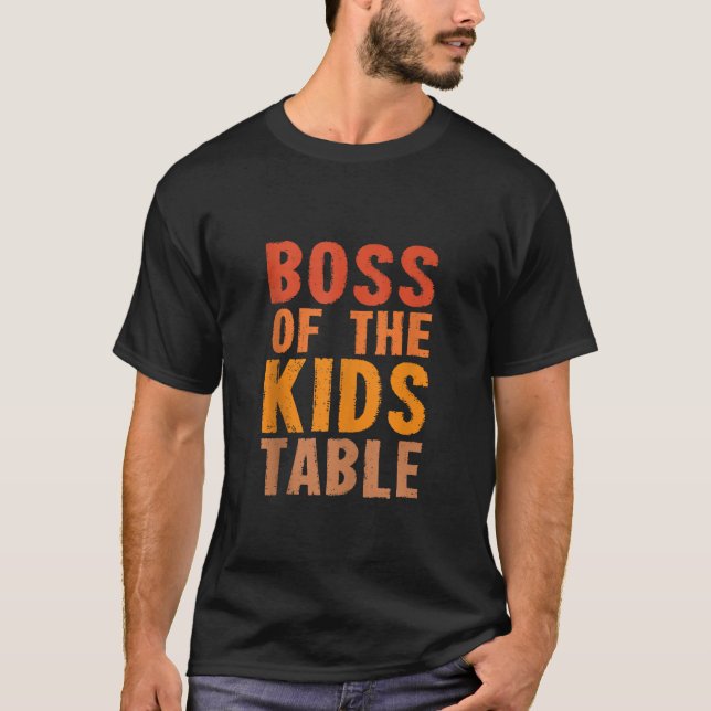 Camiseta Jefe de Acción de Gracias de los niños Mesa al niñ (Anverso)