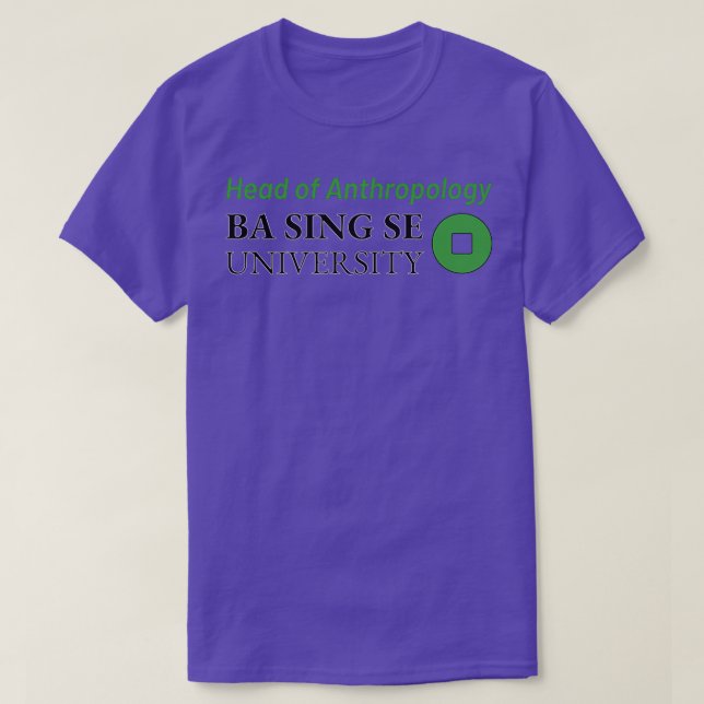 Camiseta Jefe de Antropología en la Universidad Ba Sing Se (Diseño del anverso)