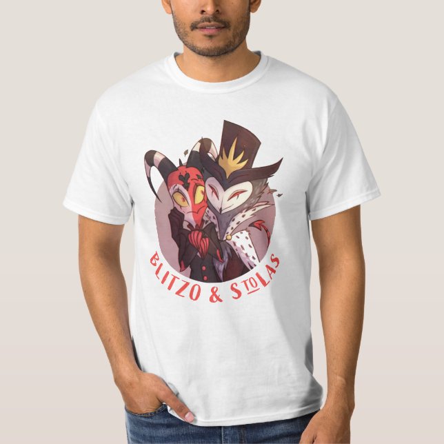 Camiseta Jefe de Blitzo y Stolas helluva (Anverso)
