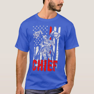 Camiseta Jefe de bomberos línea roja delgada