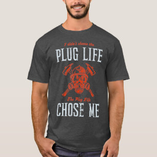 Camiseta Jefe de bomberos voluntario de bomberos "Plug Life