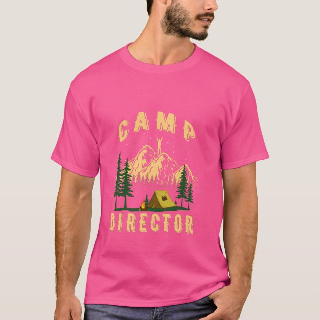 Camiseta Jefe de campamento Camping Consejeros de verano (Anverso)