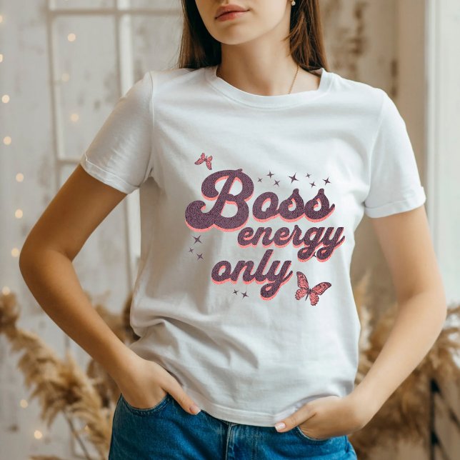 Camiseta Jefe de Chica "solo energía del jefe" Poderosa cam (Subido por el creador)
