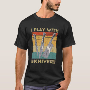 Camiseta Jefe De Cocina Chef Que Juego Con Knives Gracioso