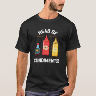 Camiseta Jefe de Condiciones Funny Ketchup Mustard Sauce BB