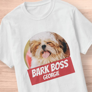Camiseta Jefe de corteza Mascota de perro foto moderna Guay