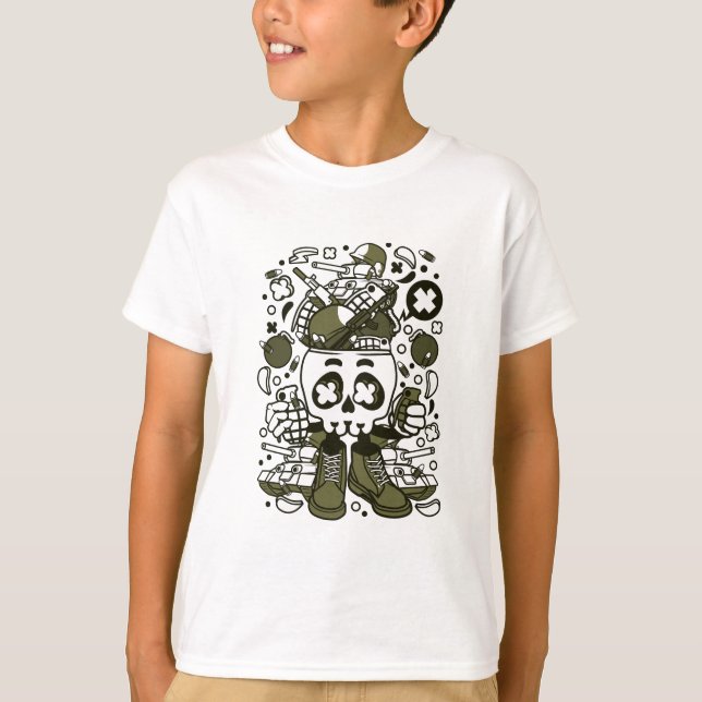 Camiseta Jefe de cráneo del ejército (Anverso)