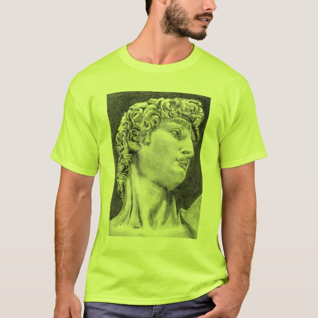 Camiseta Jefe de David por Michelangelo Work T-Shirt (Anverso)