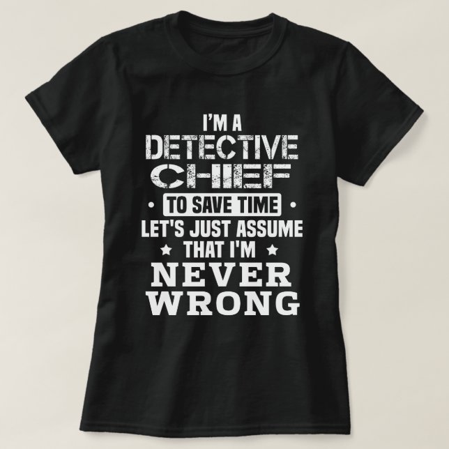 Camiseta Jefe de detectives (Diseño del anverso)