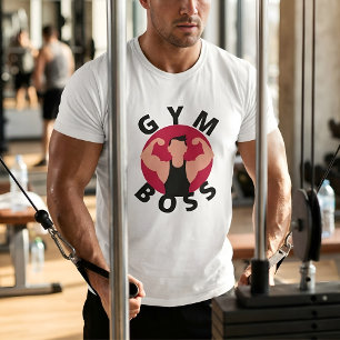 Camiseta Jefe de Gimnasio Fitness Red Sun Gráfico de Entren