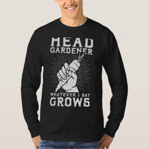 Camiseta Jefe de jardinería lo que diga que crece
