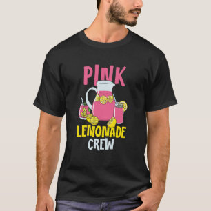 Camiseta Jefe de jugo de limón rosa de la tripulación de Le