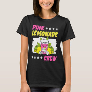 Camiseta Jefe de jugo de limón rosa de la tripulación de Le