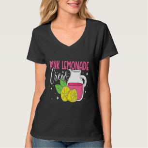 Camiseta Jefe de jugo de limón rosa de la tripulación de Le