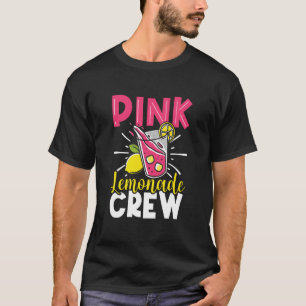 Camiseta Jefe de jugo de limón rosa de la tripulación de Le