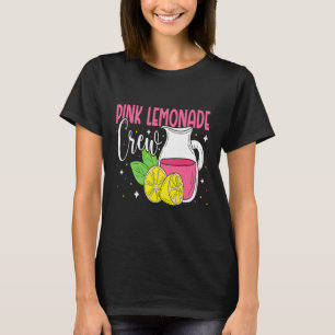 Camiseta Jefe de jugo de limón rosa de la tripulación de Le