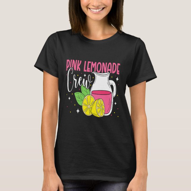 Camiseta Jefe de jugo de limón rosa de la tripulación de Le (Anverso)