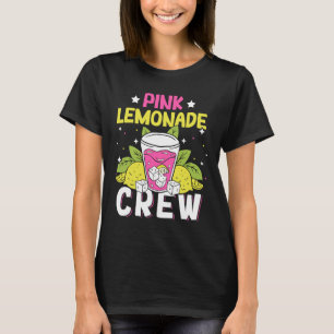 Camiseta Jefe de jugo de limón rosa de la tripulación de Le