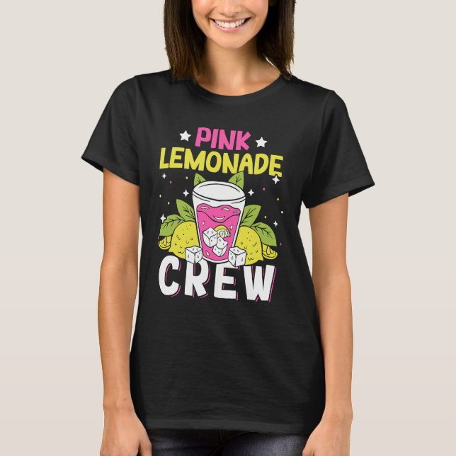 Camiseta Jefe de jugo de limón rosa de la tripulación de Le (Anverso)