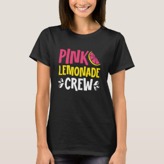 Camiseta Jefe de jugo de limón rosa de la tripulación de Le