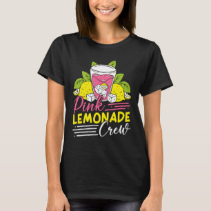 Camiseta Jefe de jugo de limón rosa de la tripulación de Le