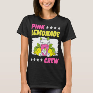Camiseta Jefe de jugo de limón rosa de la tripulación de Le