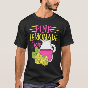 Camiseta Jefe de jugo de limón rosa de la tripulación de Le