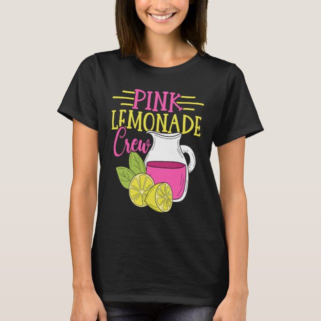 Camiseta Jefe de jugo de limón rosa de la tripulación de Le (Anverso)