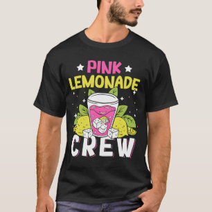 Camiseta Jefe de jugo de limón rosa de la tripulación de Le