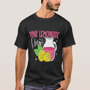 Camiseta Jefe de jugo de limón rosa de la tripulación de Le
