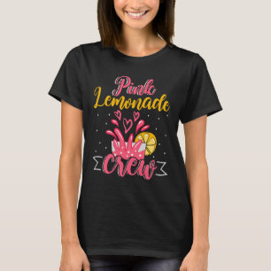 Camiseta Jefe de jugo de limón rosa de la tripulación de Le