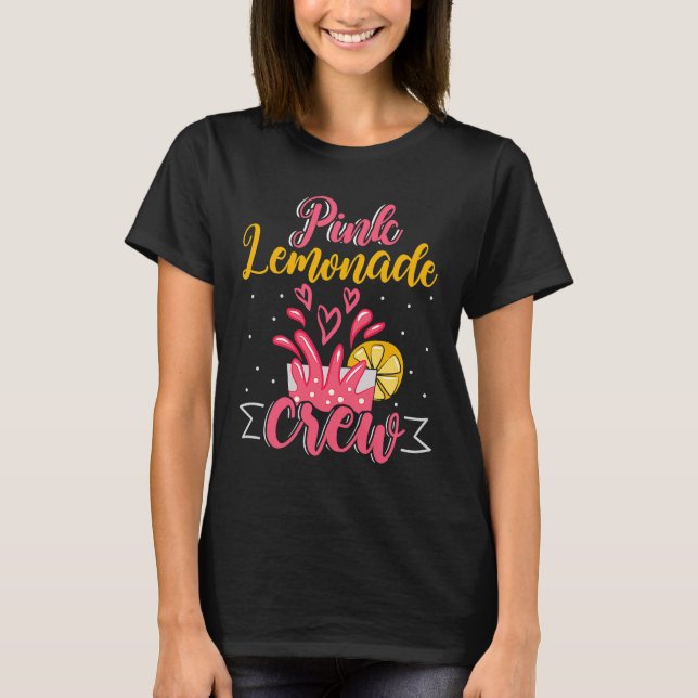 Camiseta Jefe de jugo de limón rosa de la tripulación de Le (Anverso)