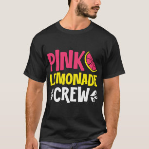 Camiseta Jefe de jugo de limón rosa de la tripulación de Le