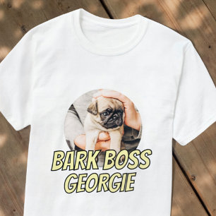 Camiseta Jefe de la corteza Mascota de perro Foto moderna d