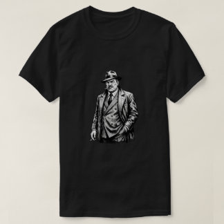 Camiseta Jefe de la Mafia Vintage Sombrero Fedora Cigarro N