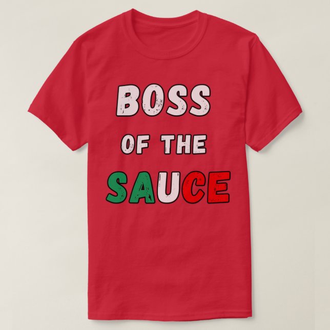Camiseta Jefe De La Sauce Divertido Italiano  (Diseño del anverso)
