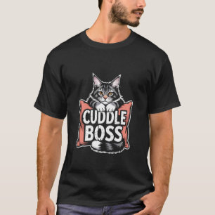 Camiseta Jefe de mimos de gato Coon de Maine Amante felino