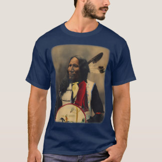 Camiseta Jefe de Oglala Siou Lakota golpea con nativos de l