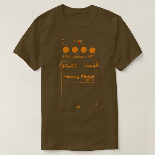 Camiseta Jefe de pedales de guitarra HM2 Pillow (Diseño del anverso)