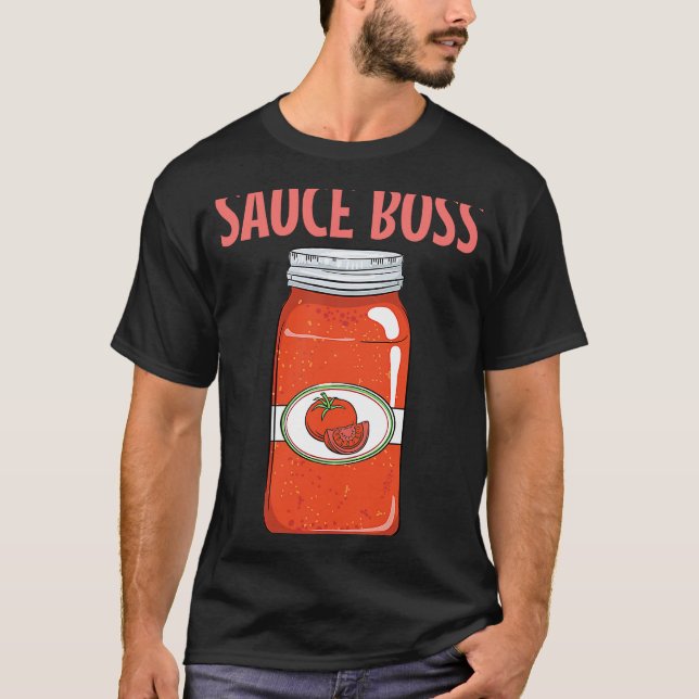Camiseta Jefe de Sauce de Salsa Marinara Spaghetti (Anverso)