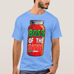 Camiseta Jefe de Sauce italiano para los hombres Divertido 